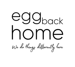 EGG BACK HOME WE DO THINGS DIFFERENTLY HERE trademark