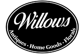 WILLOWS ANTIQUES · HOME GOODS · FLORALS trademark