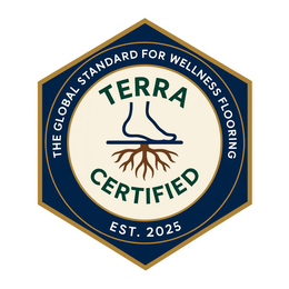 TERRA CERTIFIED THE GLOBAL STANDARD FOR WELLNESS FLOORING EST. 2025 trademark