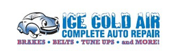 ICE COLD AIR COMPLETE AUTO REPAIR BRAKES BELTS TUNE UPS AND MORE! trademark