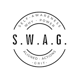 SELF -  AWARENESS WHY - POWER S.W.A.G. ALIGNED - ACTIONS -  GRIT - trademark