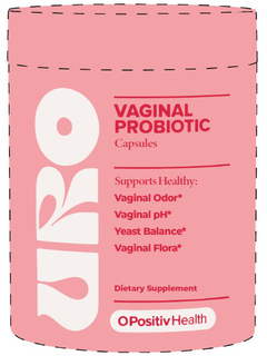 URO VAGINAL PROBIOTIC CAPSULES SUPPORTS HEALTHY: VAGINAL ODOR* VAGINAL PH* YEAST BALANCE* VAGINAL FLORA* DIETARY SUPPLEMENT O POSITIV HEALTH trademark