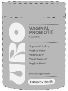URO VAGINAL PROBIOTIC CAPSULES SUPPORTS HEALTHY: VAGINAL ODOR* VAGINAL PH* YEAST BALANCE* VAGINAL FLORA* DIETARY SUPPLEMENT O POSITIV HEALTH trademark
