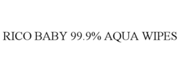 RICO BABY 99.9% AQUA WIPES trademark