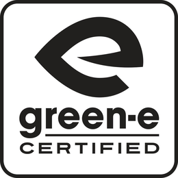 E GREEN-E CERTIFIED trademark