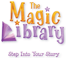 THE MAGIC LIBRARY STEP INTO YOUR STORY trademark