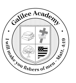 GALILEE ACADEMY · I WILL MAKE YOU FISHERS OF MEN - MATT. 4:19 · trademark