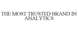 THE MOST TRUSTED BRAND IN ANALYTICS trademark