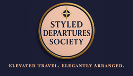 STYLED DEPARTURES SOCIETY ELEVATED TRAVEL. ELEGANTLY ARRANGED. trademark