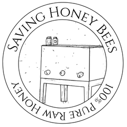 SAVING HONEY BEES 100% PURE RAW HONEY trademark