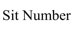 SIT NUMBER trademark