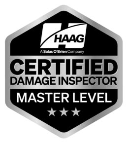 H HAAG A SALAS O'BRIEN COMPANY CERTIFIED DAMAGE INSPECTOR MASTER LEVEL trademark