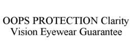 OOPS PROTECTION CLARITY VISION EYEWEAR GUARANTEE trademark