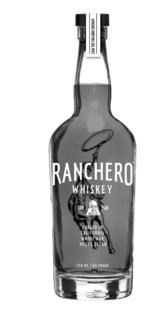 RANCHERO WHISKEY CRAFTED FOR GOOD COMPANY TRD MRK EL CAMINO REAL SPIRITS FORGED IN CALIFORNIA WHERE OAK MEETS OCEAN 750 ML 80 PROOF trademark