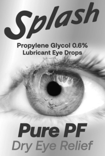 SPLASH PROPYLENE GLYCOL 0.6% LUBRICANT EYE DROPS PURE PF DRY EYE RELIEF trademark