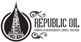 REPUBLIC OIL STRIVING TO DELIVER QUALITY, SERVICE, AND VALUE trademark
