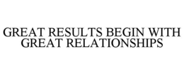 GREAT RESULTS BEGIN WITH GREAT RELATIONSHIPS trademark