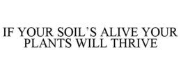 IF YOUR SOIL’S ALIVE YOUR PLANTS WILL THRIVE trademark