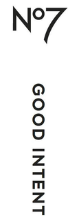 NO7 GOOD INTENT trademark