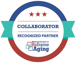 COLLABORATOR RECOGNIZED PARTNER NATIONAL CENTER TO REFRAME AGING trademark