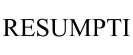 RESUMPTI trademark