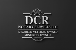 DCR NOTARY SERVICES LLC DISABLED VETERAN MINORITY OWNED trademark