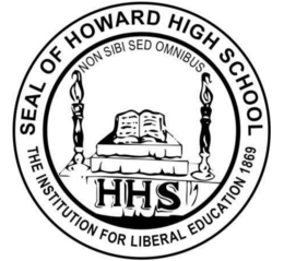 SEAL OF HOWARD HIGH SCHOOL NON SIBI SED OMNIBUS HHS THE INSTITUTION FOR LIBERAL EDUCATION 1869 trademark