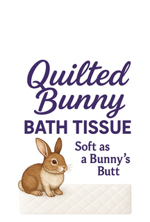 QUILTED BUNNY BATH TISSUE SOFT AS A BUNNY'S BUTT trademark