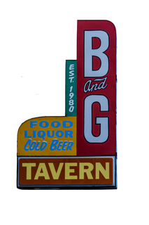 B AND G FOOD LIQUOR COLD BEER TAVERN 1980 EST trademark
