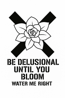 BE DELUSIONAL UNTIL YOU WATER ME RIGHT BLOOM trademark