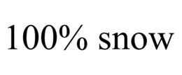 100% SNOW trademark