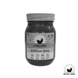 MODE WITH LOVE ! INSPIRE FARMS WILDFLOWER HONEY  HARVESTED IN MESE ARIZONA NOTHING ADDED, EVER  100% ROW UNFIBERED trademark