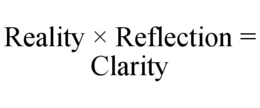 REALITY × REFLECTION = CLARITY trademark