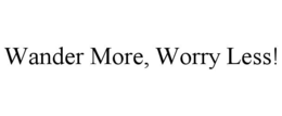 WANDER MORE, WORRY LESS! trademark