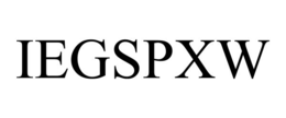 IEGSPXW trademark