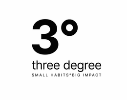 3° THREE DEGREE SMALL HABITS ° BIG IMPACT trademark