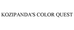 KOZIPANDA'S COLOR QUEST trademark