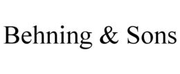 BEHNING & SONS trademark