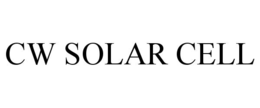 CW SOLAR CELL trademark
