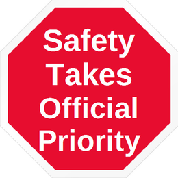 SAFETY TAKES OFFICIAL PRIORITY trademark