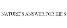 NATURE’S ANSWER FOR KIDS trademark