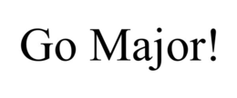 GO MAJOR! trademark