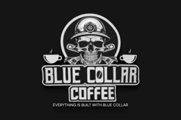 BLUE COLLAR COFFEE EVERYTHING IS BUILT WITH BLUE COLLAR trademark