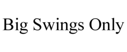 BIG SWINGS ONLY trademark