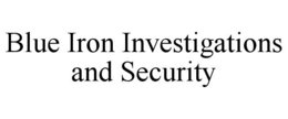 BLUE IRON INVESTIGATIONS AND SECURITY trademark