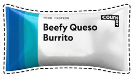 COUNTER HIGH PROTEIN BEEFY QUESO BURRITO trademark