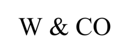 W & CO trademark