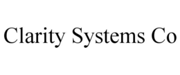 CLARITY SYSTEMS CO trademark