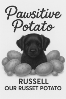 PAWSITIVE POTATO RUSSELL OUR RUSSET POTATO trademark