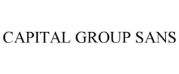 CAPITAL GROUP SANS trademark